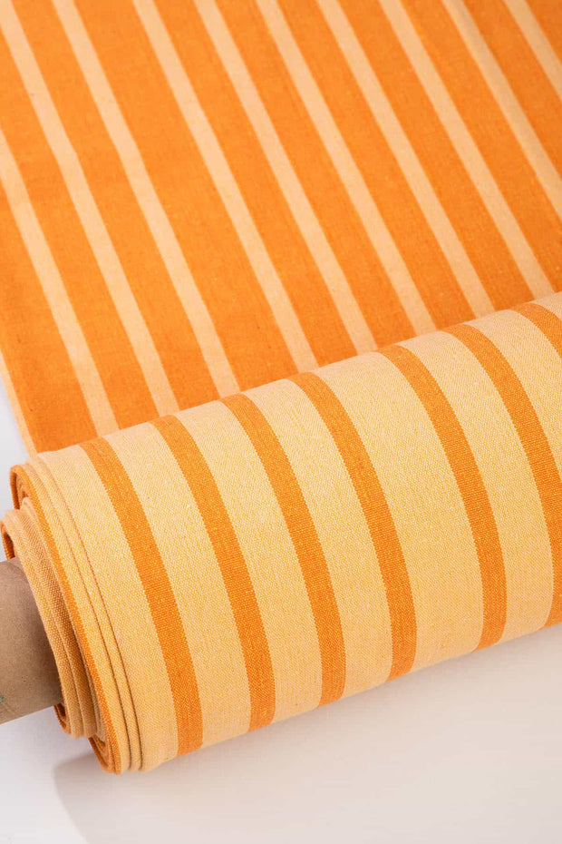 UPHOLSTERY FABRIC Casual Striper Upholstery Fabric (Papaya)