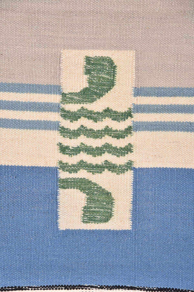 WOVEN RUG Cool And Calm Nomadic Woven Rug (Blue/Green)