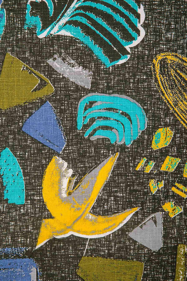 UPHOLSTERY FABRIC Crayon Upholstery Fabric (Blue Black)