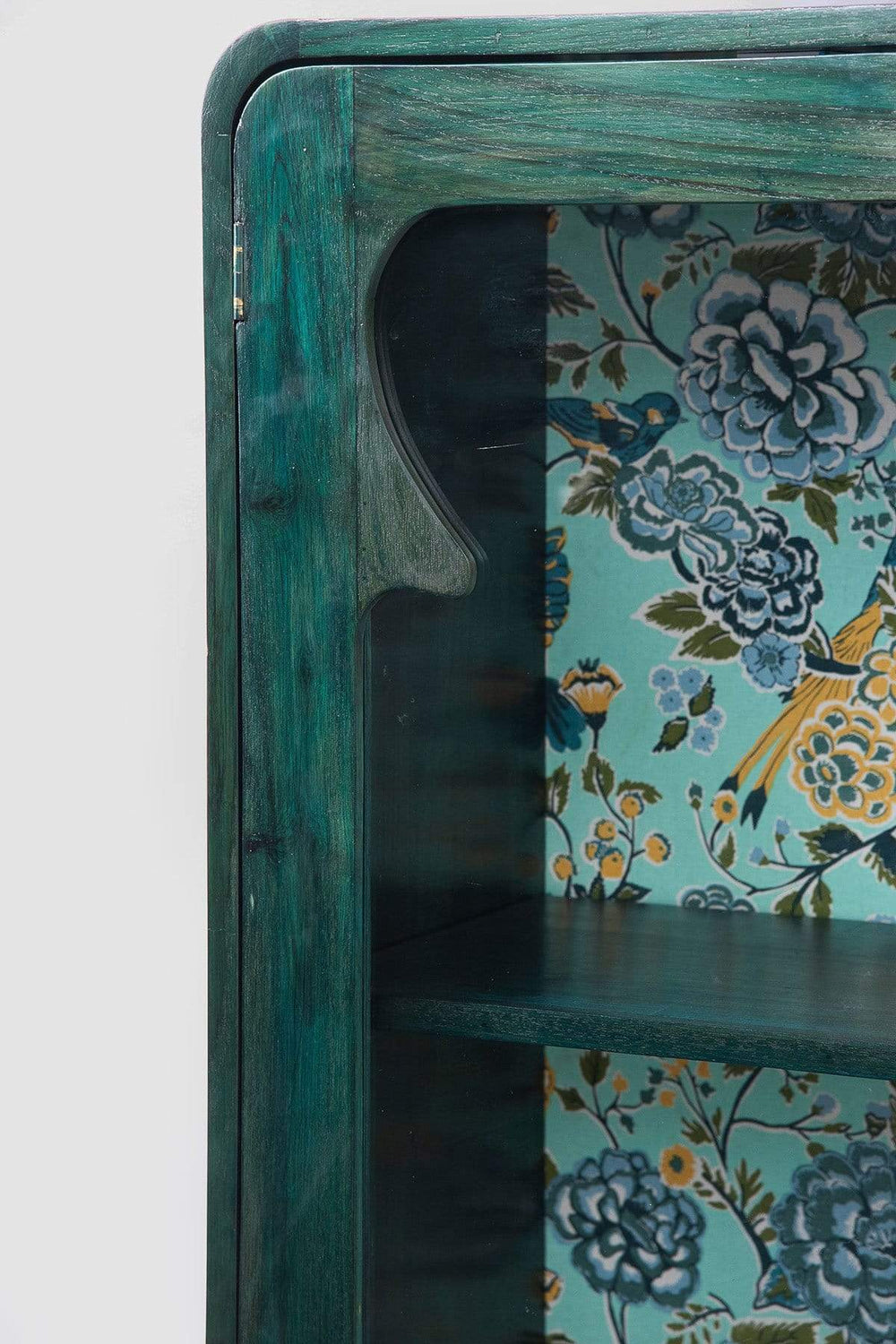 CABINET Damask Roz Teal Cabinet (Teak Wood)