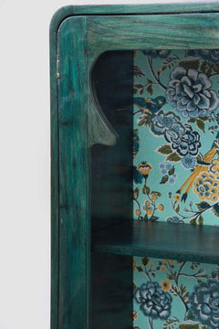 CABINET Damask Roz Teal Cabinet (Teak Wood)