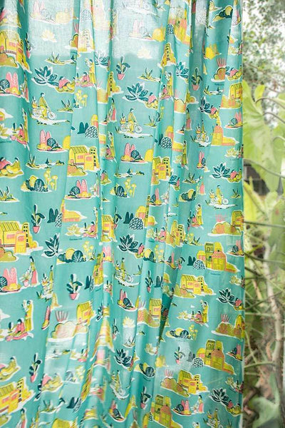 SHEER FABRIC AND CURTAINS Days Without End Duck Egg Sheer Fabric