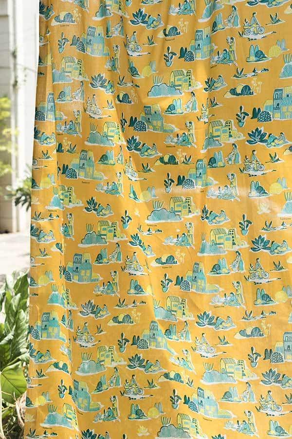 SHEER FABRIC AND CURTAINS Days Without End Sheer Fabric And Curtains (Yellow)