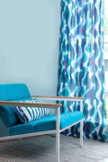 SHEER FABRIC AND CURTAINS Deja Vu Sheer Fabric And Curtains (Blue)
