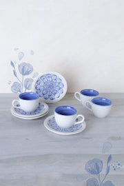 BREAKFAST Elae Cup And Saucer (Set Of 4)