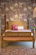 BED Four Poster Wicker Bed (Natural)