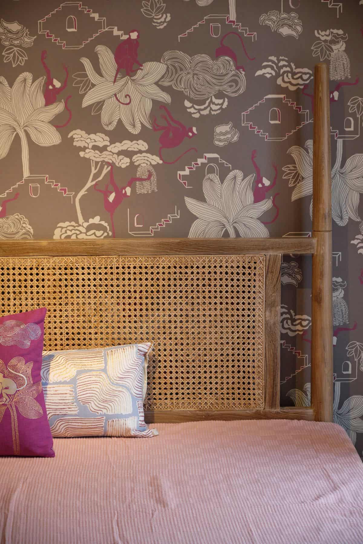 BED Four Poster Wicker Bed (Natural)