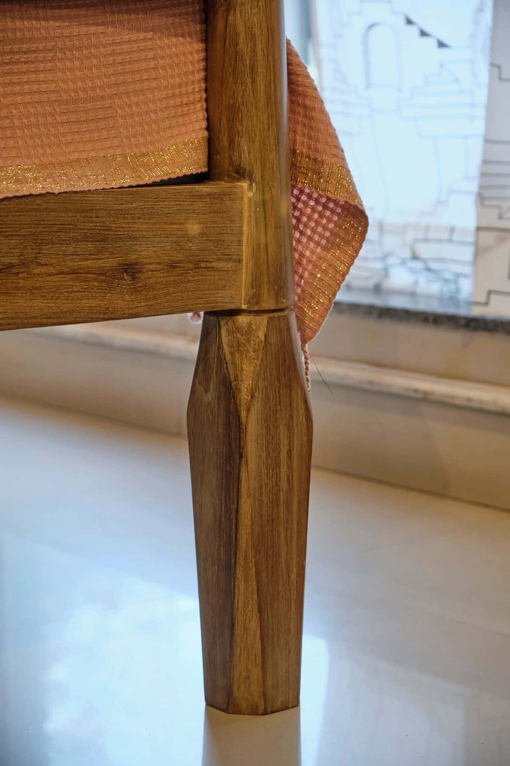 BED Four Poster Wicker Bed (Natural)