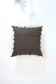 SOLID & TEXTURED CUSHIONS Freedom Pompom Forest Moss Green (41 Cm X 41 Cm) Cushion Cover