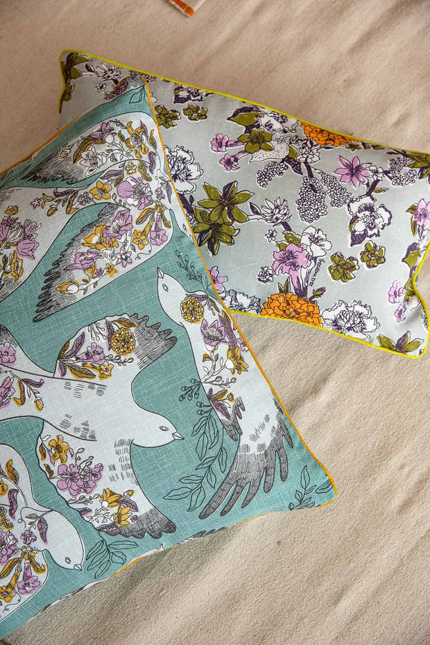 PRINTED CUSHIONS Tree Tops Lavender (30 CM X 60 CM) Cushion Cover