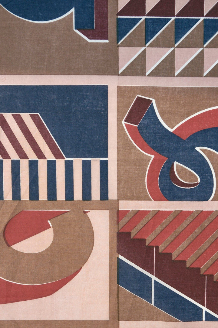 SHEER FABRIC AND CURTAINS Graffiti Sheer Fabric And Curtains (Burgundy)