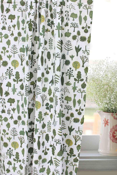 COTTON FABRIC AND CURTAINS Greenhouse Cotton Fabric And Curtains (Green / Lime)