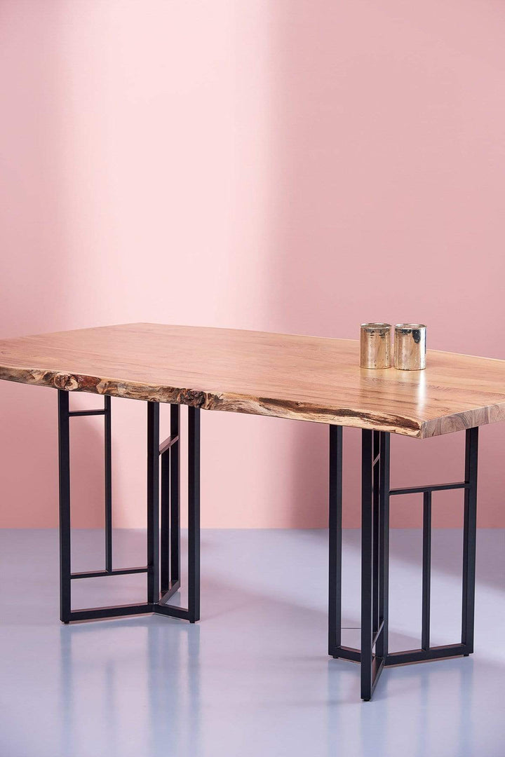 DINING TABLE Grid Live Edge Dining Table