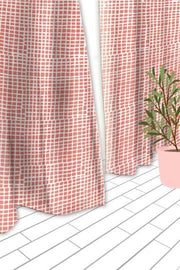 SHEER FABRIC AND CURTAINS SWATCH Grille Sheer Fabric And Curtains (Soft Pink) Swatch