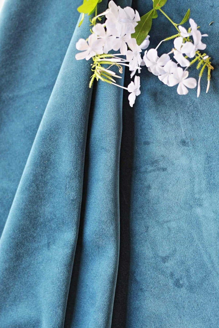 UPHOLSTERY FABRIC Indigo Velvet Upholstery Fabric