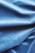 UPHOLSTERY FABRIC SWATCH Indigo Velvet Upholstery Fabric Swatch