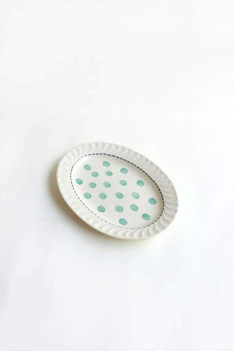 PLATTER Jia Mint Oval Platter (Ceramic)