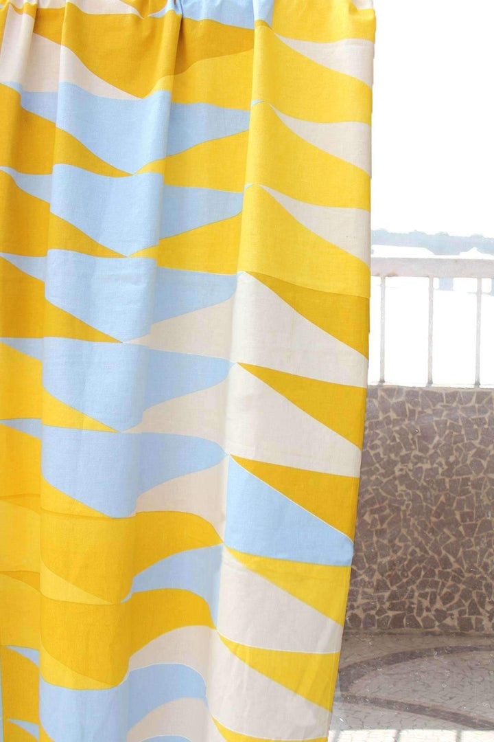 COTTON FABRIC AND CURTAINS Jiddu Cotton Fabric And Curtains (Yellow)