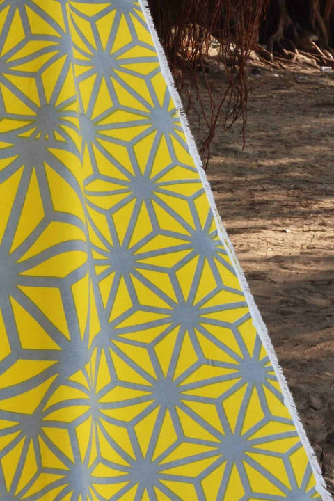 UPHOLSTERY FABRIC SWATCH Kiwach Upholstery Fabric (Yellow/Grey) Swatch