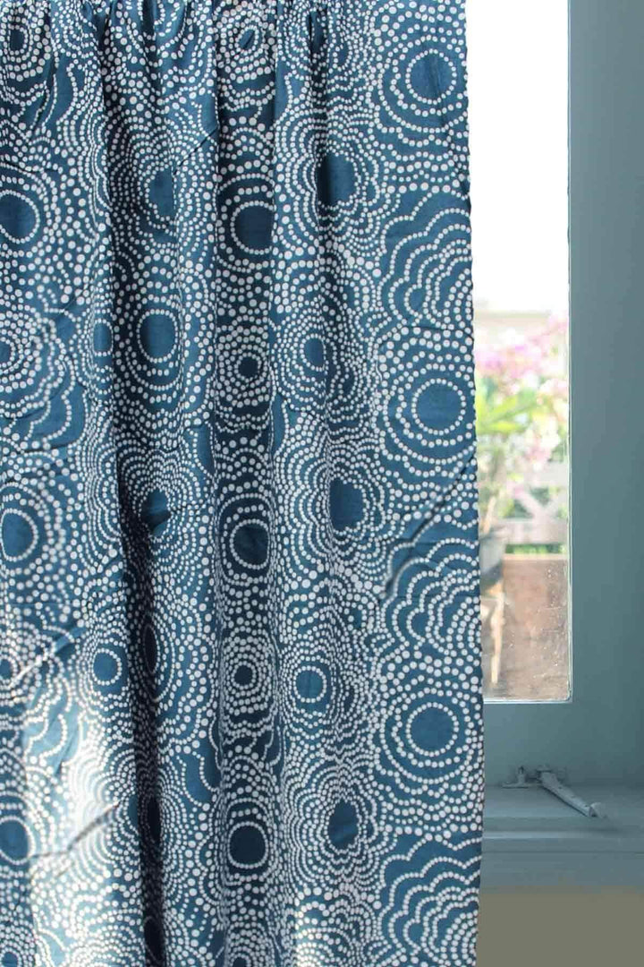 COTTON FABRIC AND CURTAINS Kizangu Cotton Fabric And Curtains (Marine)