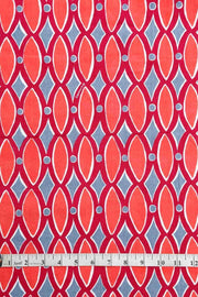 COTTON FABRIC AND CURTAINS Lakka Cotton Fabric And Curtains (Hot Pink/Teal)