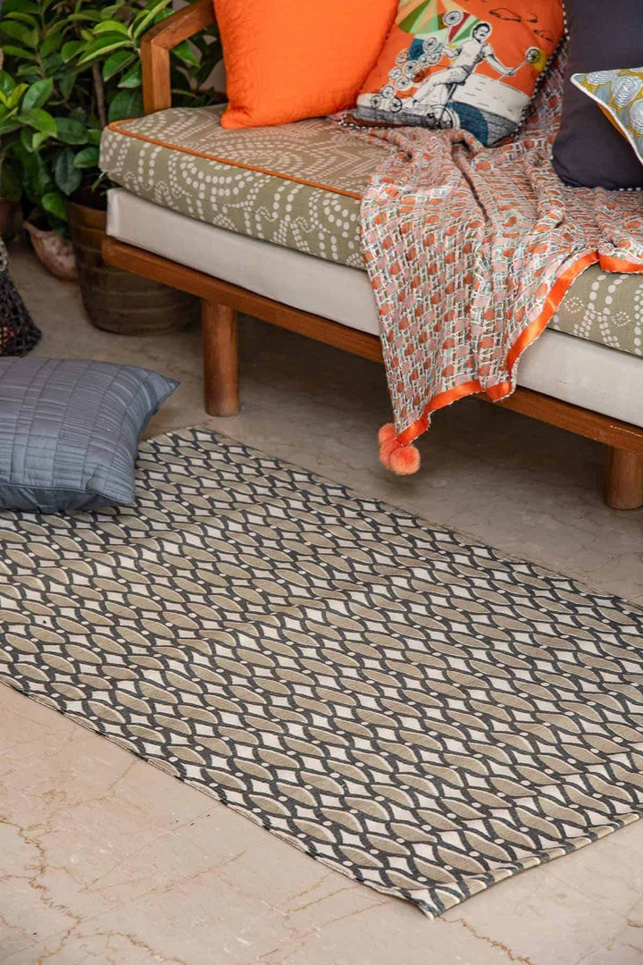 PRINTED RUG Lakka Printed Rug (White/Grey)