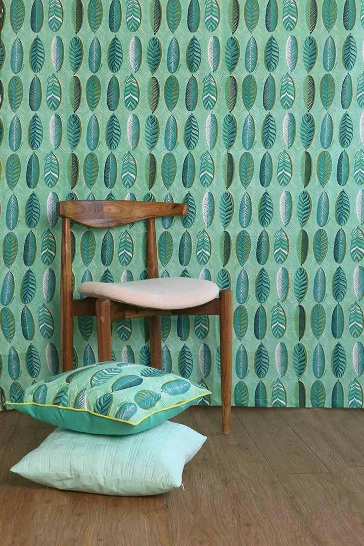 UPHOLSTERY FABRIC Leaf Alone Mint Upholstery Fabric