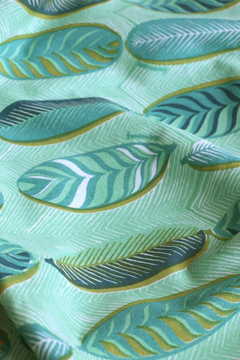 UPHOLSTERY FABRIC Leaf Alone Mint Upholstery Fabric
