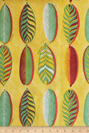 UPHOLSTERY FABRIC Leaf Alone Yellow Upholstery Fabric