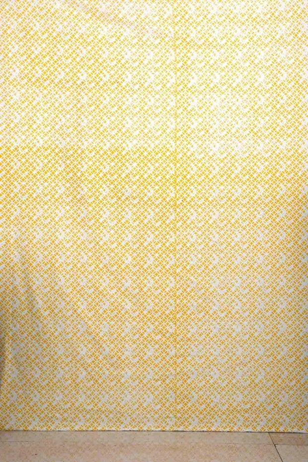 UPHOLSTERY FABRIC SWATCH Maya Circle Yellow Upholstery Fabric Swatch