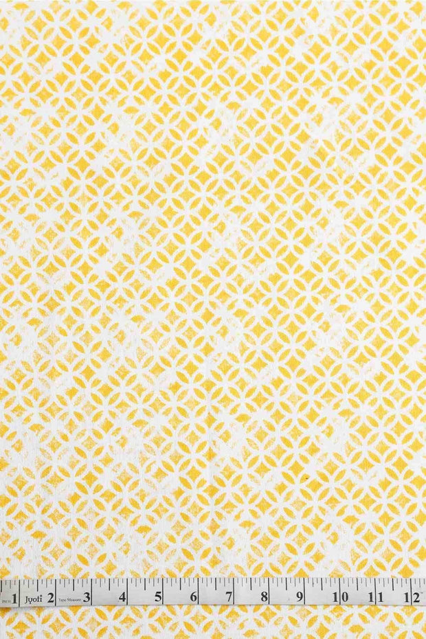 UPHOLSTERY FABRIC SWATCH Maya Circle Yellow Upholstery Fabric Swatch