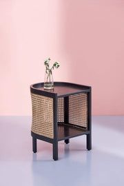 BEDSIDE TABLE Mod Wicker Bedside Table (Black)