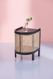 BEDSIDE TABLE Mod Wicker Bedside Table (Black)