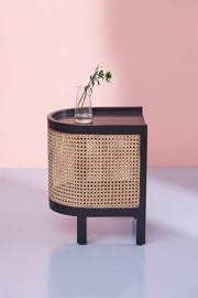 BEDSIDE TABLE Mod Wicker Bedside Table (Black)