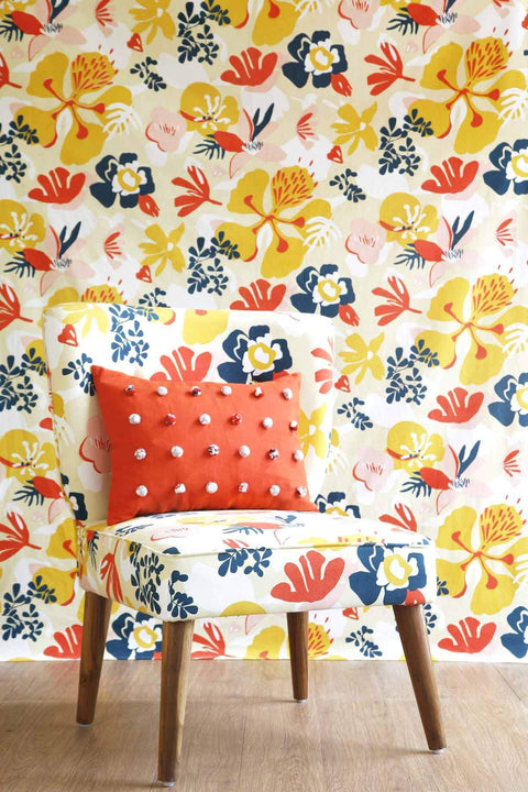 UPHOLSTERY FABRIC Mohur Yellow Upholstery Fabric