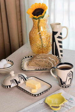 BREAKFAST Mombaye City Black Butter Dish (Ceramic)