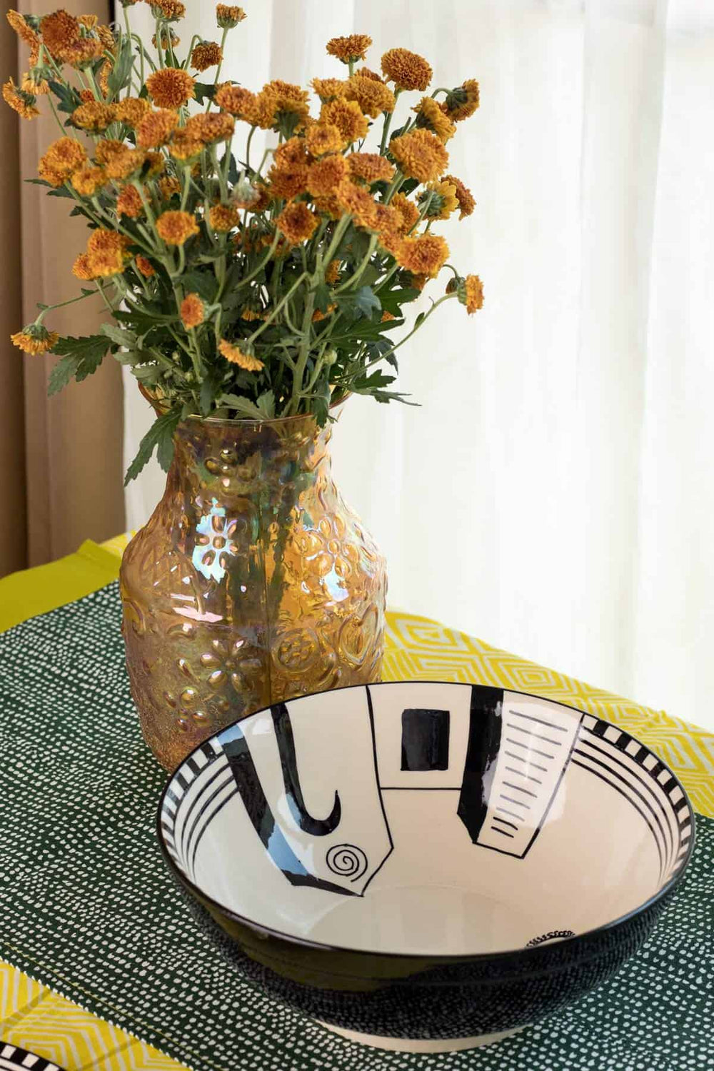 Mombaye City Ceramic Extra Large Serving Bowl