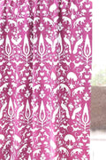 COTTON FABRIC AND CURTAINS Monsoon Forest Cotton Fabric And Curtains (Magenta)