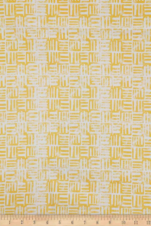 UPHOLSTERY FABRIC One Way Street Yellow Upholstery Fabric