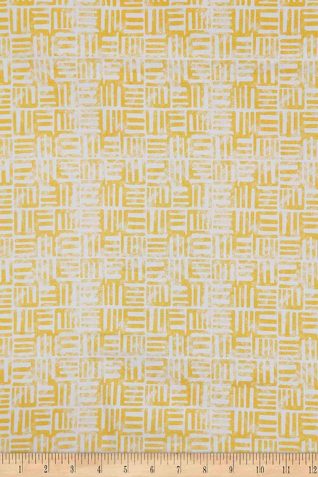 UPHOLSTERY FABRIC One Way Street Yellow Upholstery Fabric