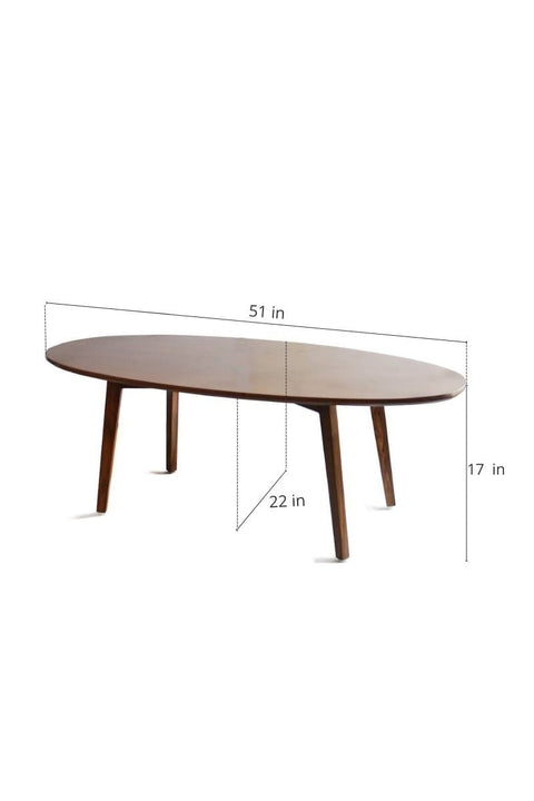COFFEE TABLE Oval Coffee Table (Teak Wood)