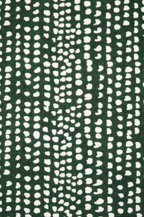 COTTON FABRIC AND CURTAINS SWATCH Palash Dottos Green Cotton Fabric Swatch