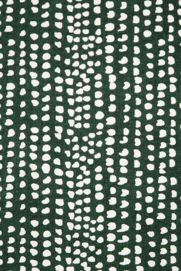 COTTON FABRIC AND CURTAINS SWATCH Palash Dottos Green Upholstery Fabric Swatch