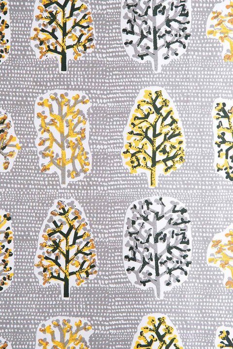UPHOLSTERY FABRIC Palash Upholstery Fabric (Grey/Yellow)