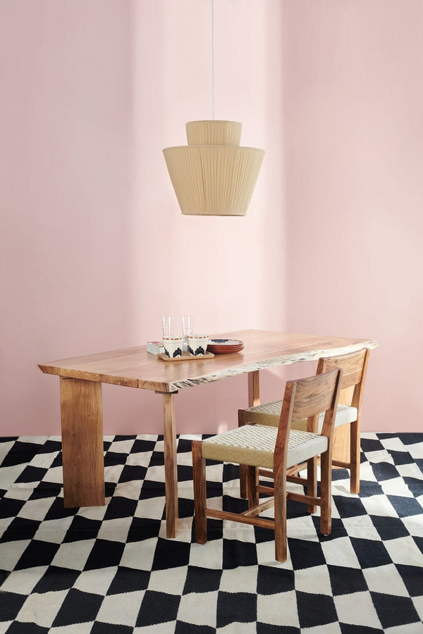 Palisaded Acacia Wood Dining Table