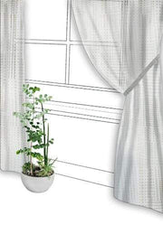 SHEER FABRIC AND CURTAINS Parel Sheer Fabric And Curtains (Beige)