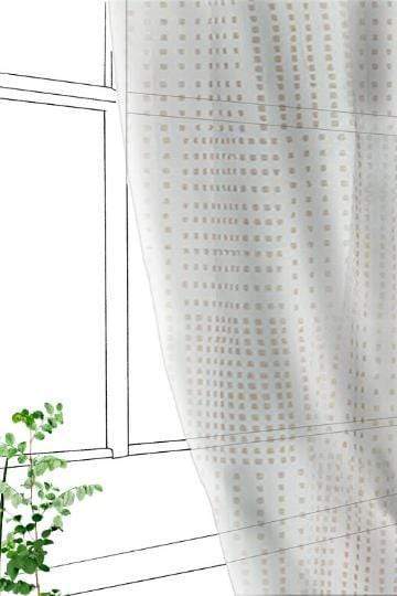SHEER FABRIC AND CURTAINS Parel Sheer Fabric And Curtains (Beige)