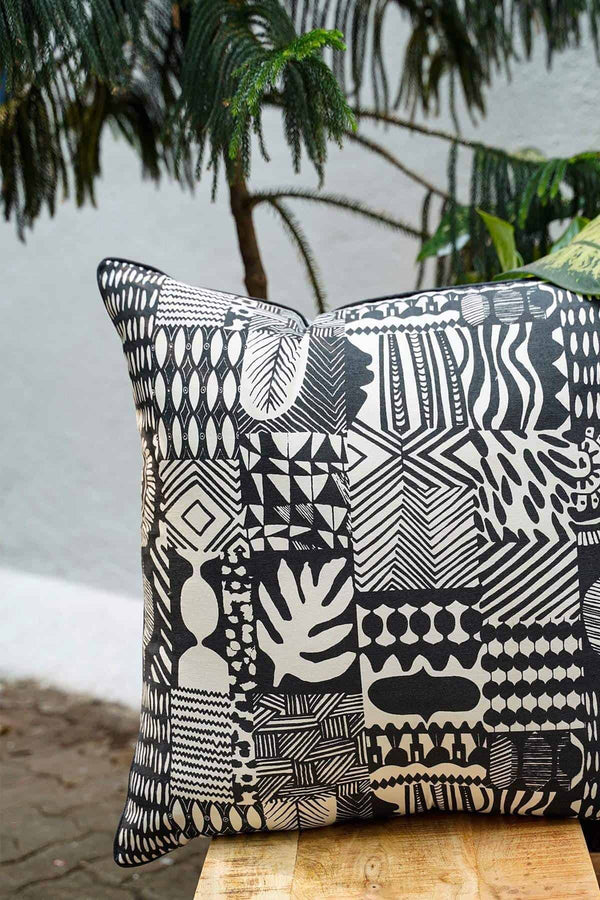 Patchwork Floor Cushion Cover (61 X 61 Cm)