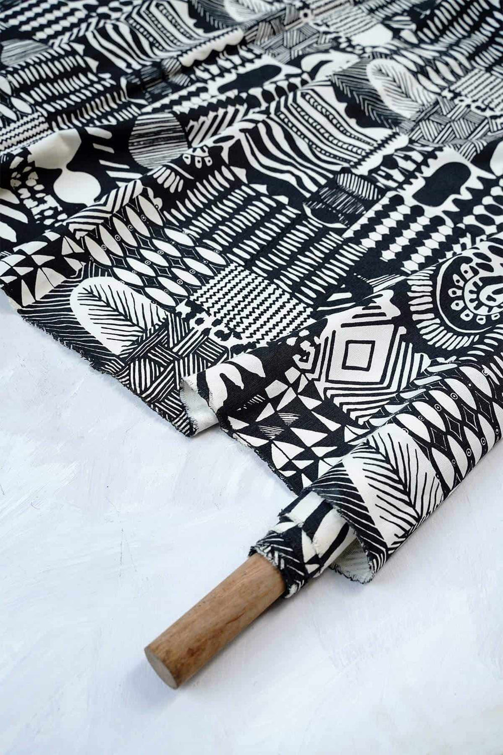 Patchwork Fabric (Black/White) Fabric