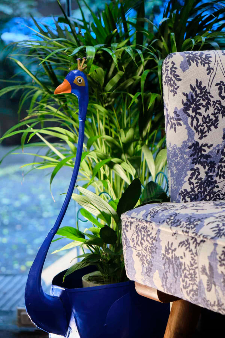 PLANT POTS Percy The Peacock Metal Planter